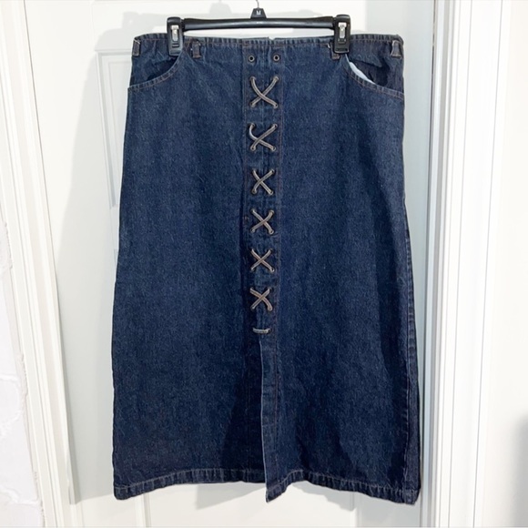 Jeans Junction Vintage Y2K Denim Maxi Skirt - Picture 1 of 4